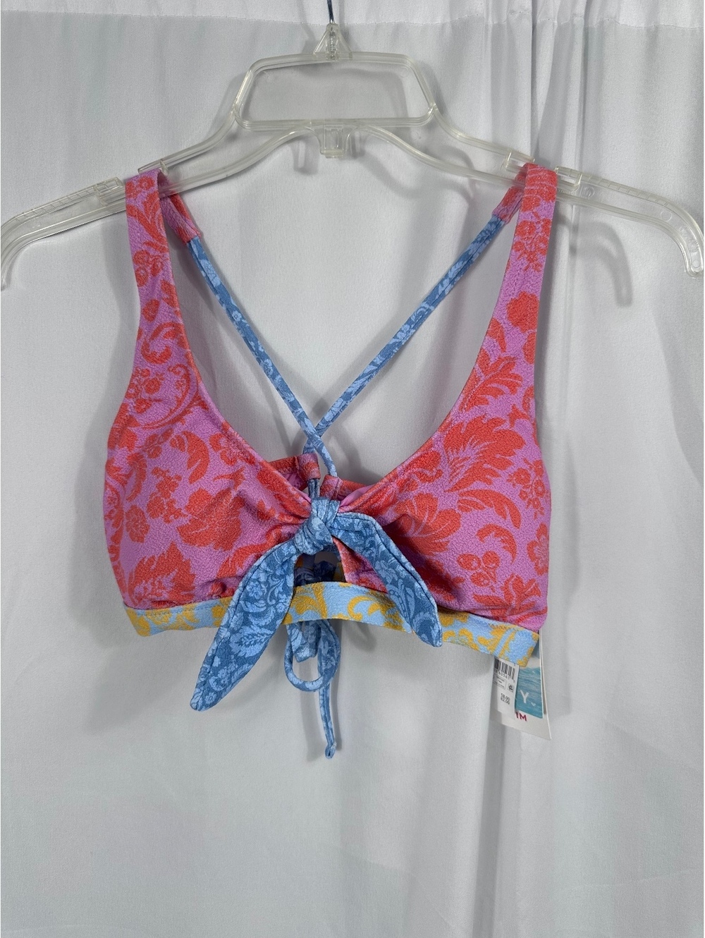 Roxy Tapestry Pathwork Convertible Bralette Swim Top Size Small